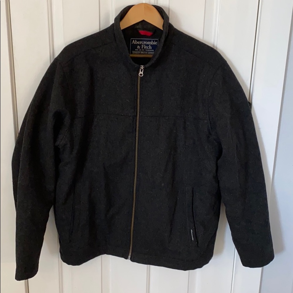 Abercrombie & Fitch Dark Grey Wool Coat